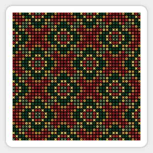 Tic Tac Toe Holiday Pattern Sticker